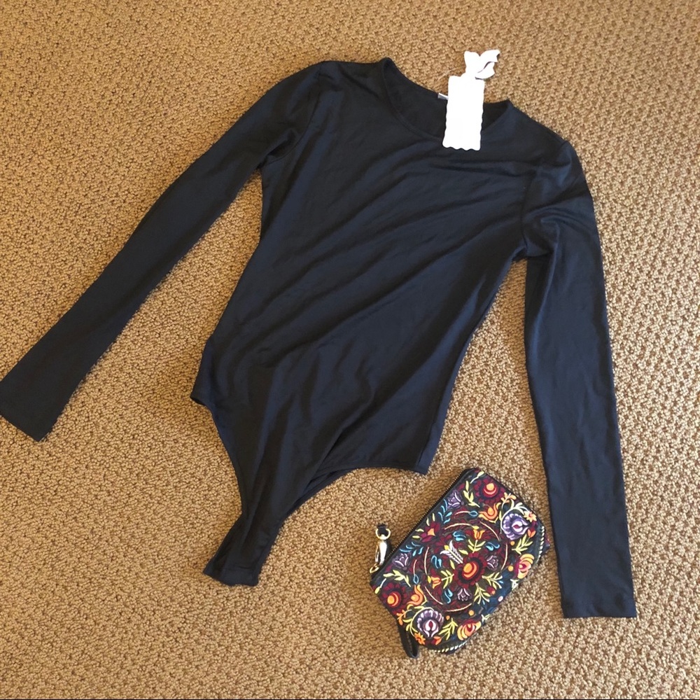Black Long Sleeve Bodysuit